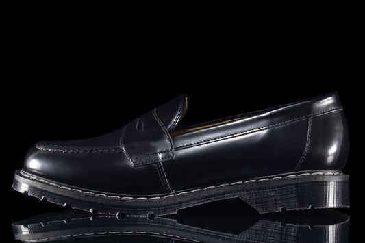 Solovair | Hi-Shine Penny Loafer Style # S0-970-BK-G Color : Black
