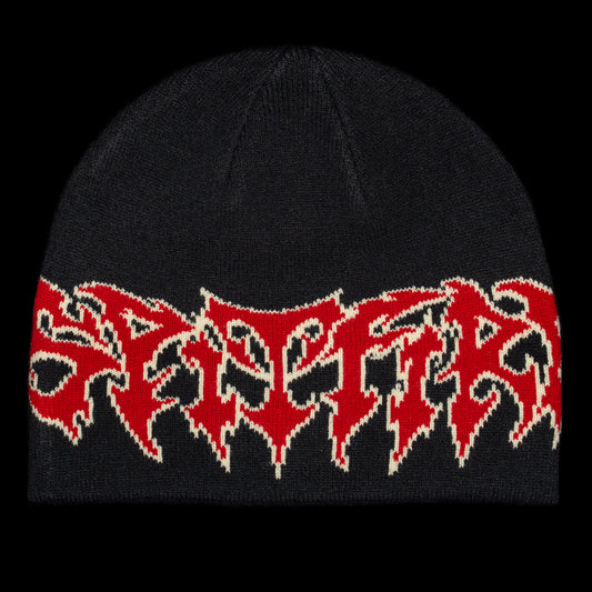 Spitfire - Demon Script Skully Beanie
Color : Black