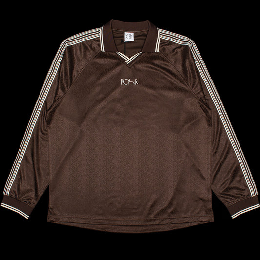 Polar Skate Co. - Davie L/S Shirt
Color : Chocolate / Ivory