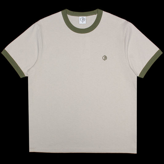 Polar Skate Co. - Ringer T-Shirt
Color : Taupe / Army Green