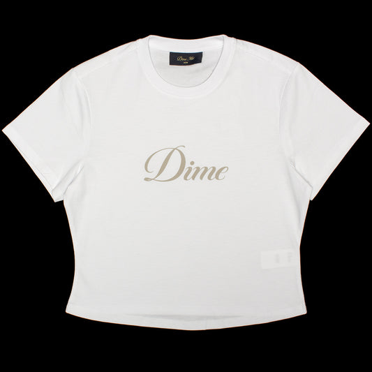 Dime - Women's Cursive T-Shirt
Color : White