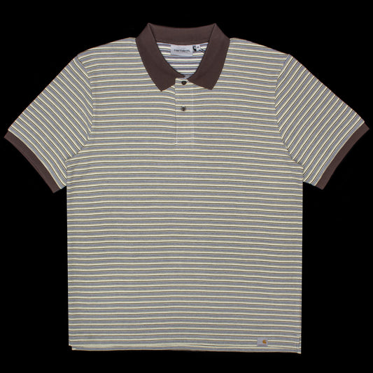 Carhartt WIP - Dion Polo
Style # I036306-3L9
Color : Dion Stripe / Wax