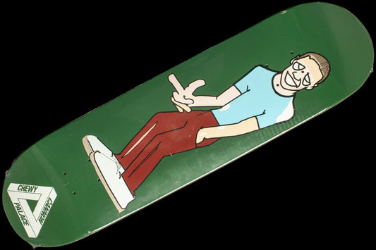 Palace - S39 - Chewy Pro Deck
Width : 8.375"
Wheelbase : 14.84"
Length : 31.13"
Nose : 6.69"
Tail : 6.38"
Chewy Cannon