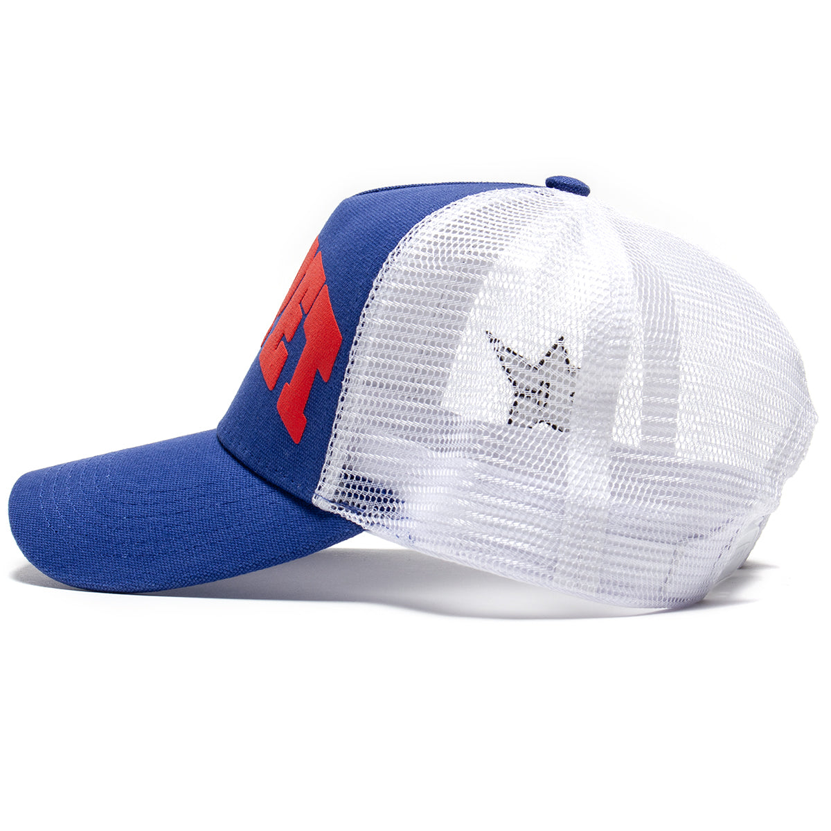 Carpet Company -&nbsp;Varsity Trucker Hat
Color : Blue