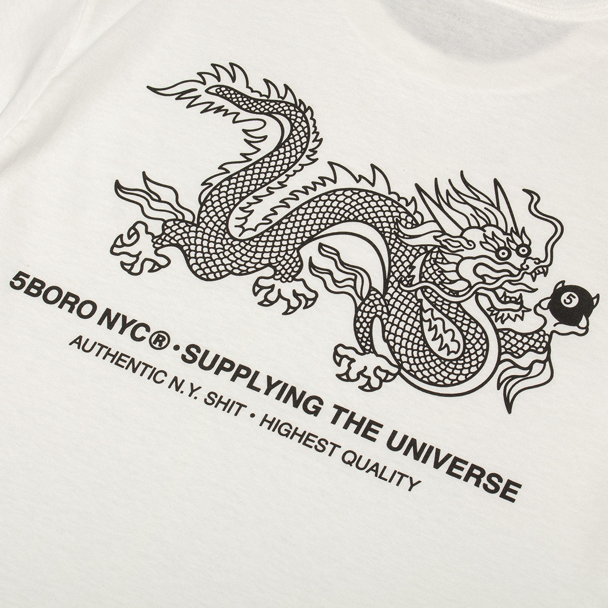 5Boro - Dragon T-Shirt
Color : White / Black