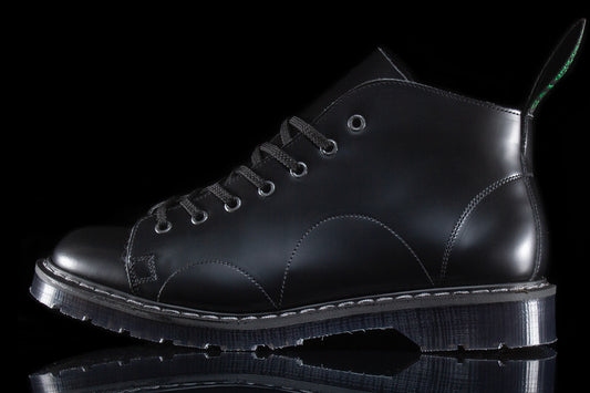 Solovair | Hi-Shine Monkey Boot Style # S7-116-BK-G Color : Black
