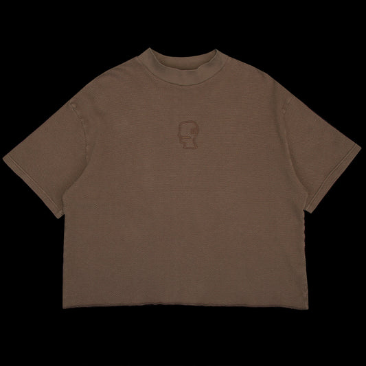 Brain Dead - Boxy Thermal Mock Neck T-Shirt
Color : Brown