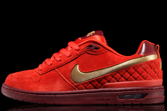 Nike SB - Paul Rodriguez Zoom Air Low
Style # IQ5648-600
Color : Habanero Red / Club Gold / Team Red