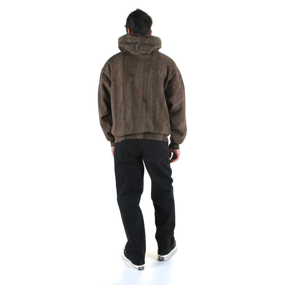 Premier | Drip Dyed Box Logo Hoodie
Color : Olive