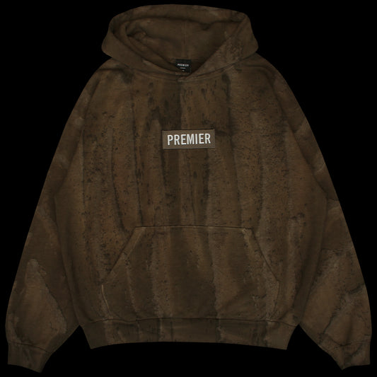 Premier | Drip Dyed Box Logo Hoodie
Color : Olive