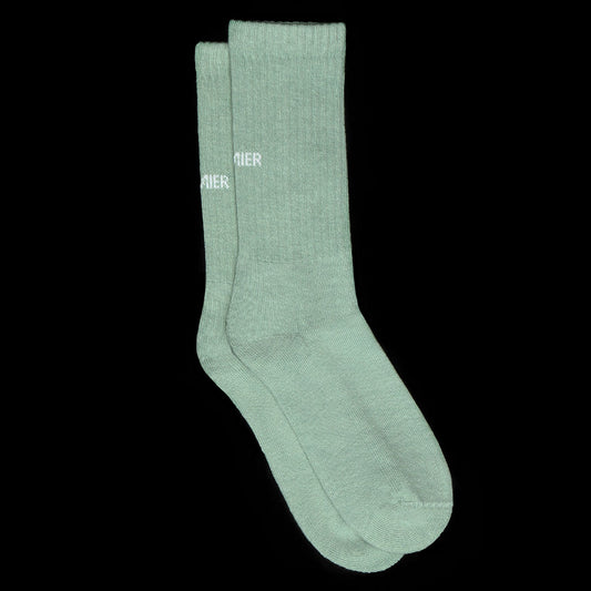 Premier Mini Logo Crew Sock Stone Green