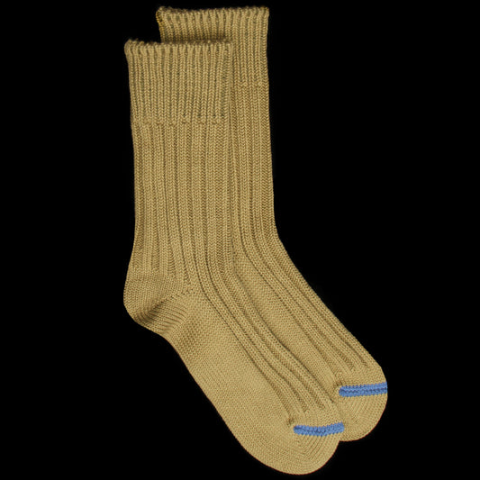 Rototo - Chunky Ribbed Crew Sock
Style # R1523
Color : Olive