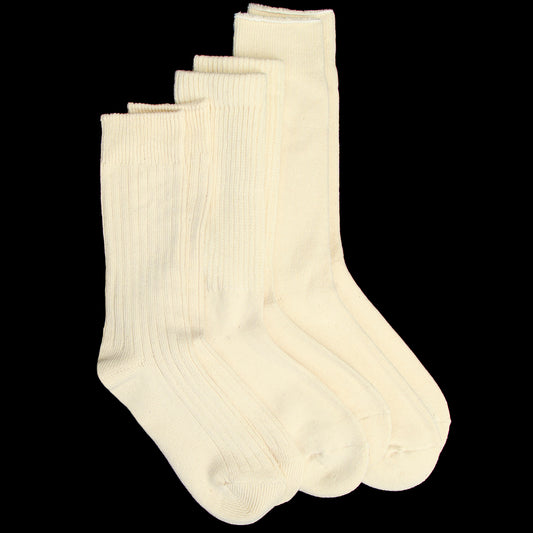 Rototo - Organic Daily Sock - 3 Pack
Style # R1123
Color : Ecru