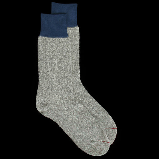 Rototo - Double Face Crew Sock
Style # R1515
Color : Blue / Gray