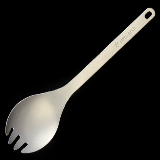 Snow Peak - Titanium Spork
Style # SCT-004
Color : Anodized Silver