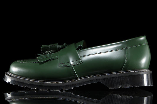 Solovair | Hi-Shine Tassel Loafer Green